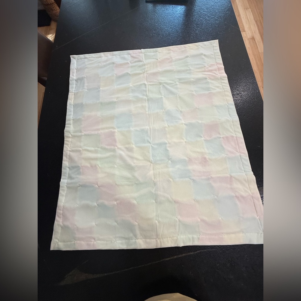 Handmade Colorful Patchwork Baby Quilt — 38” x 45” - Picture 5 of 13